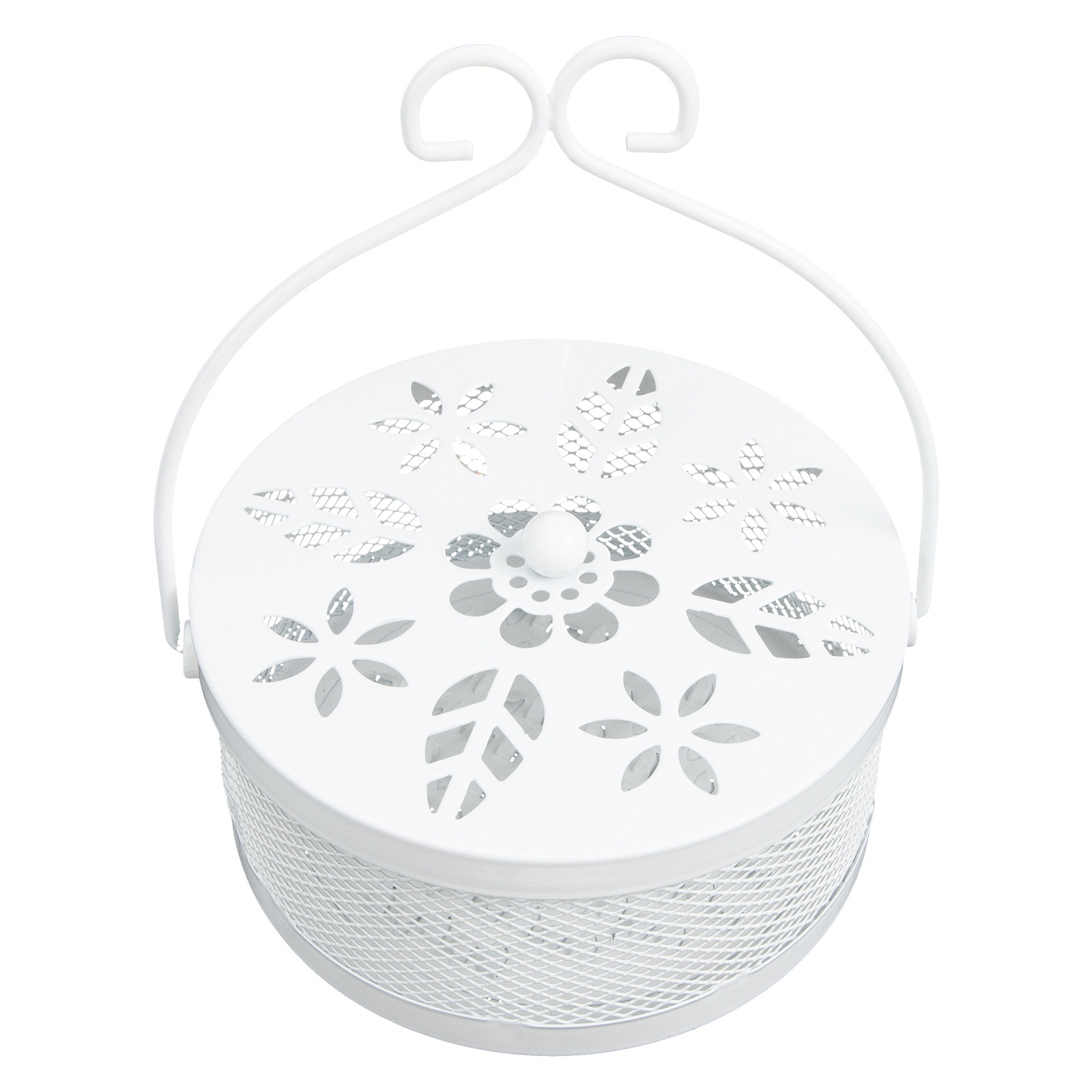 Incense Holder - Kotak Logam Putih Tekstur Halus Tahan