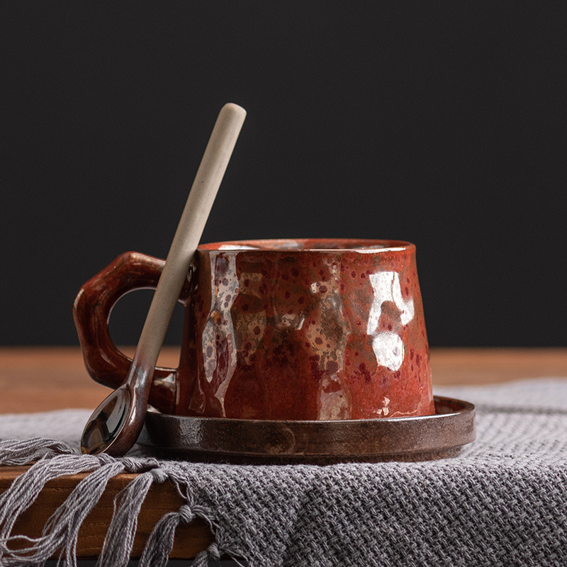 Japanese Pottery - Set Pengubah dan Piring Tanur Tembikar