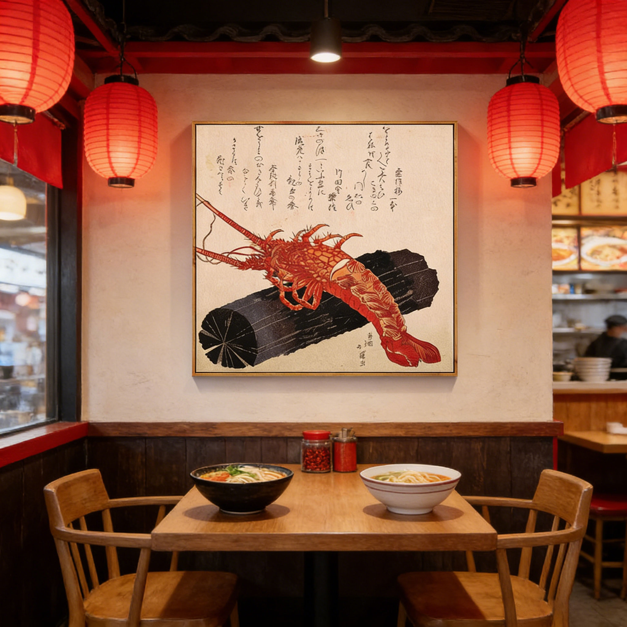 Poster Kanvas Lobster Gaya Uki - Japanese Restaurant Lifestyle ulasan dan harga