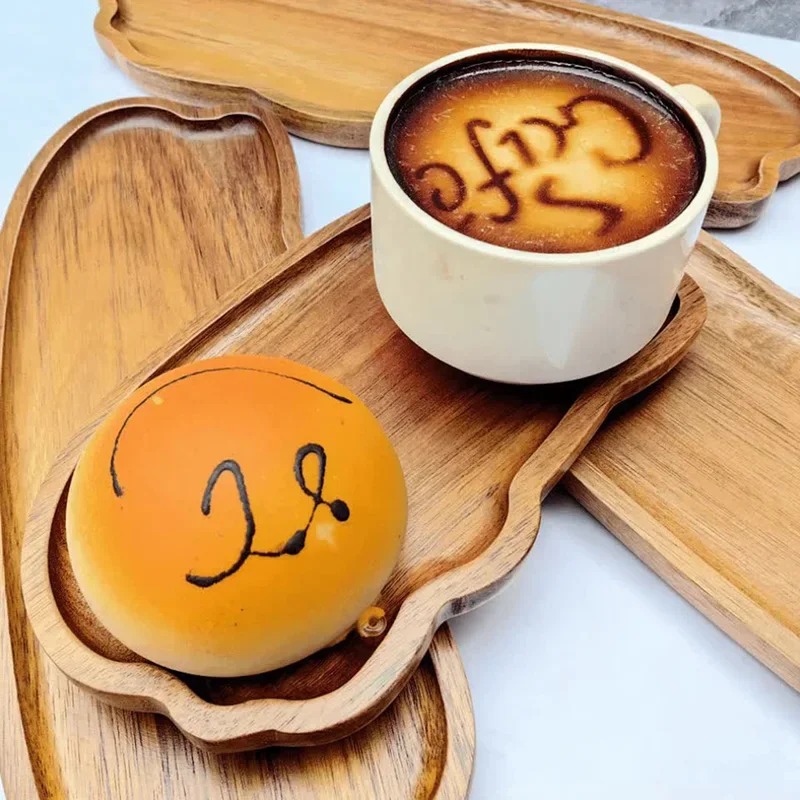 Nampan kopi kayu bergaya Jepan - Japanese Snacks ulasan dan harga