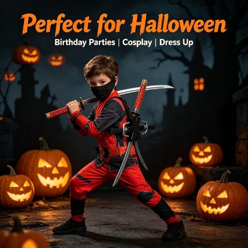 Halloween 1:1 Set Ninja Mainan - Japanese Knife ulasan dan harga