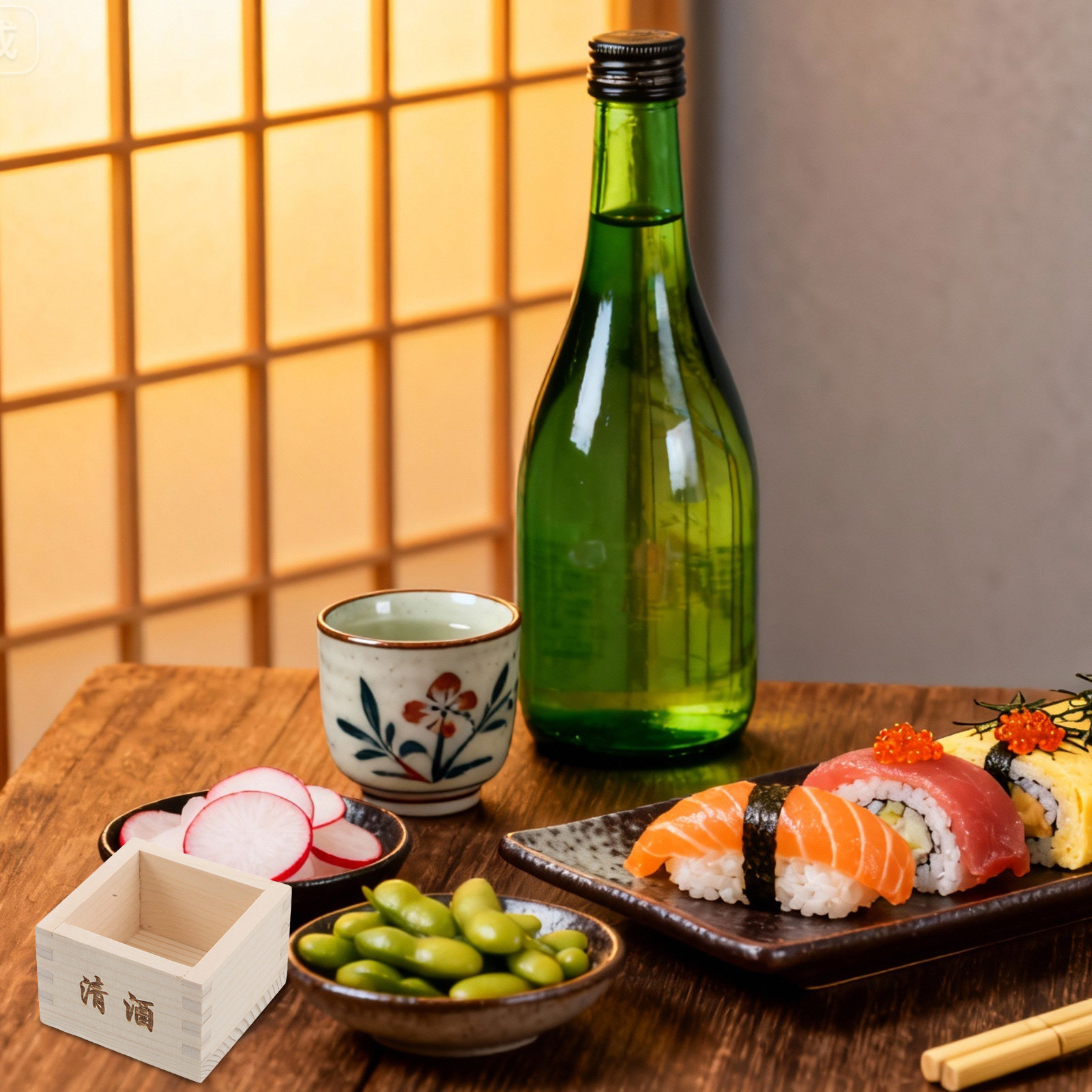 2 Buah Kotak Sake Masu Kayu, G - Japanese Restaurant Lifestyle ulasan dan harga