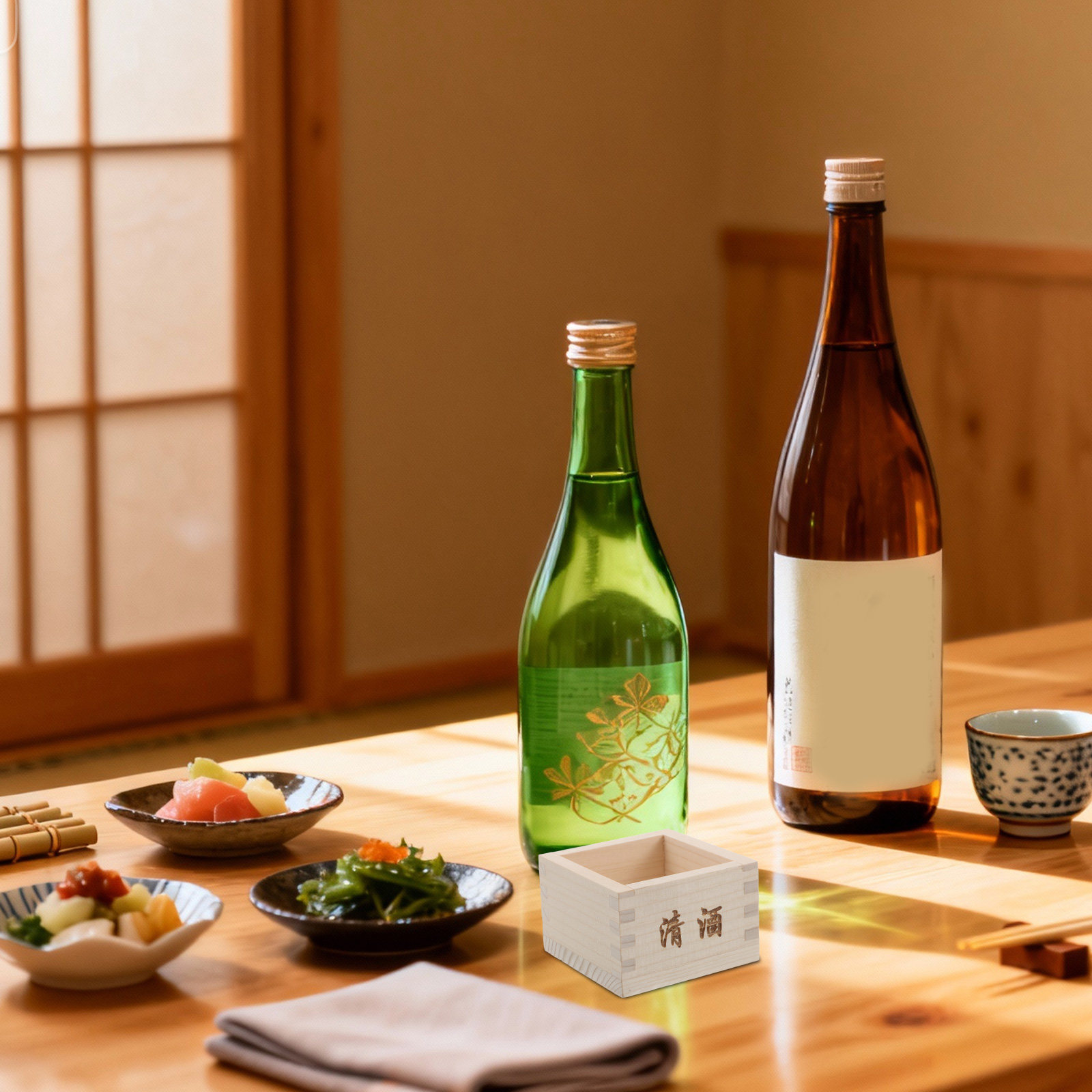 2 Buah Kotak Sake Masu Kayu, G - Japanese Restaurant Lifestyle ulasan dan harga